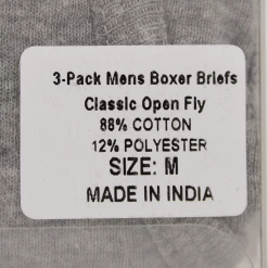 French Connection Men's 3 Pack Grey W/ Black Strap Boxer Briefs (S13)