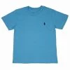 Polo Ralph Lauren Kid's Cyan Blue - Navy Pony Round Neck S/S T-Shirt (S13)