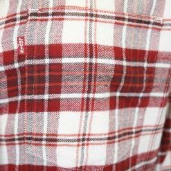 Levi's Women's Red White Maple Utility Plaid Cropped L/S Flannel Shirt (S01) 15 Levi's Women's Red White Maple Utility Plaid Cropped L/S Flannel Shirt (S01)