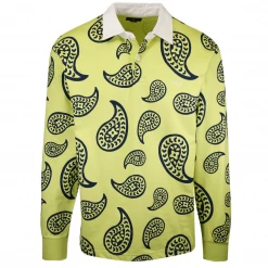 OBEY Men's Paisley Button L/S Polo Shirt (S11)