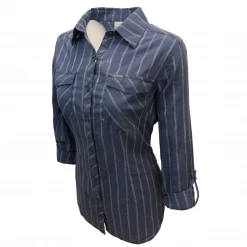 Columbia Women's Nocturnal Stripe Camp Henry II L/S Shirt 466