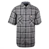 New Arrivals Carhartt Men's Charcoal Light Grey Plaid Snap-Front S/S Woven Shirt (S19)