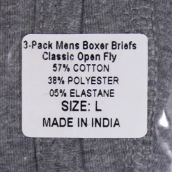 Kenneth Cole Men's Reaction 3 Pack All Black Dark Heather Grey Boxer Brief (S05)