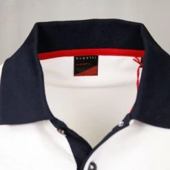 Bugatti Men's Premium Finish White Navy S/S Polo