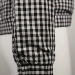 OBEY Men's Black White Essential Mini Box Plaid Full-Zip L/S Shirt (Medium)