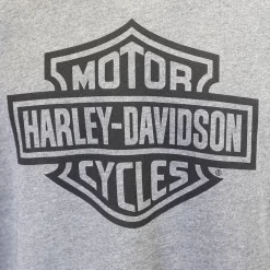 Harley-Davidson Men's Heather Grey Official Logo L/S Pullover Sweater (S01) 12 Harley-Davidson Men's Heather Grey Official Logo L/S Pullover Sweater (S01)
