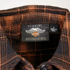 Harley-Davidson Women's Brown Black Plaid L/S Woven Shirt