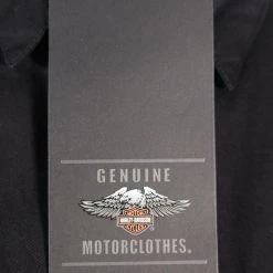 Harley-Davidson Men's Black Maroon Two Tone L/S Woven Shirt (S23)