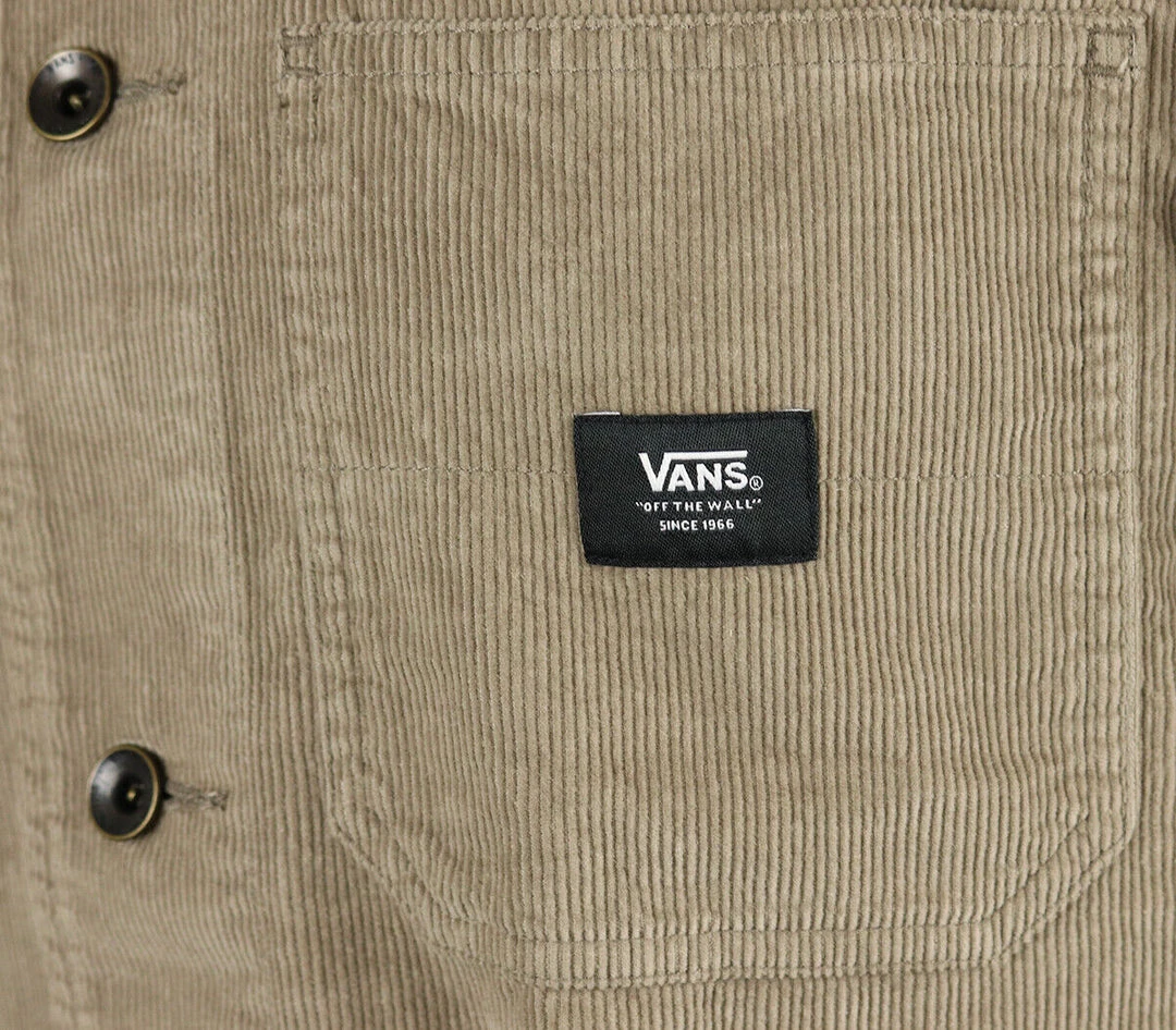 VANS Men's Tortilla Brown Drill Chore Button Up Coat 7 VANS Men's Tortilla Brown Drill Chore Button Up Coat