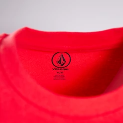 Volcom Men's Red Serif Stone Loose Fit S/S T-Shirt (S04)