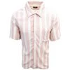 OBEY Men's Coral York Vertical Striped S/S Woven S02
