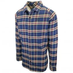 Mens Neff Men's Blue Cream Yellow Red Plaid L/S Flannel Shirt (S01)