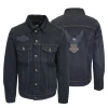 Harley-Davidson Women's Winged Applique Denim Button Up Jacket S06