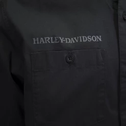 Harley-Davidson Men's Classic Black S/S Woven Shirt (S05)