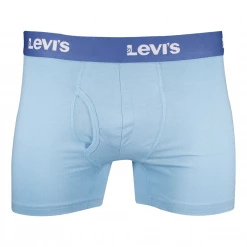 Levi's Men's 3 Pack Grey, Blue Patch, Sky Blue Stretch Boxer Briefs