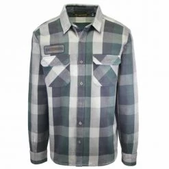 Harley-Davidson Harley-Davdson Men's Green Black Plaid L/S Woven Shirt (S46)