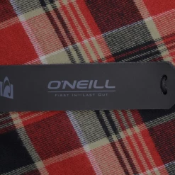 O'Neill Boy's Red Black Brown Plaid L/S Flannel Shirt (Retail $40)