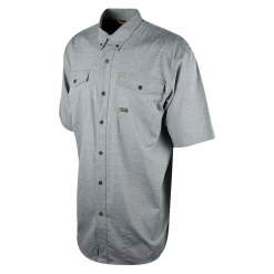 Ariat Men's Heather Charcoal Ventek Rebar S/S Woven Shirt (238)