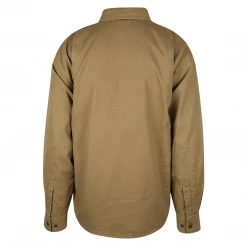 Carhartt Men's Khaki Flannel Lined Snap On Button Collared L/S Jacket