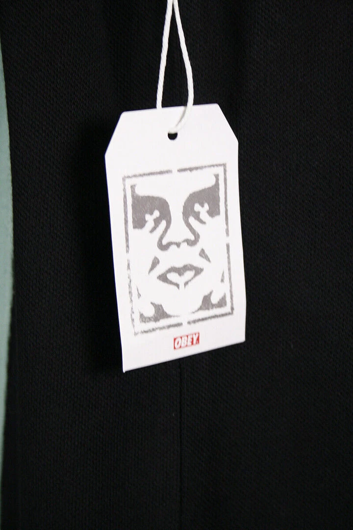 OBEY Men's Yellow Black Green Full Zip L/S Polo Shirt 9 OBEY Men's Yellow Black Green Full Zip L/S Polo Shirt