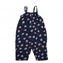 Roxy Girl's Dark Navy Pink Strawberry Romper Jumpsuit (S02)