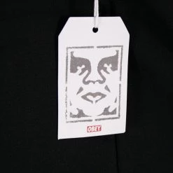 OBEY Men's Black Mock Neck 1/4 Zip Nouvelle L/S Pullover Hoodie (Size Small)