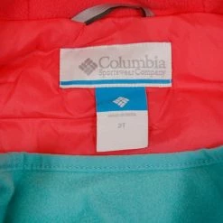 Columbia Girl's Pink Diamond Print Outgrown Frosty Slope 2PC Jacket & Bib Winter Set