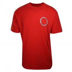 RVCA Men's Red BAKERVCA Circle Relaxed Fit S/S T-Shirt (S09)