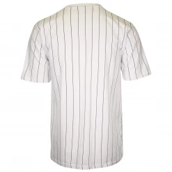 FILA Men's White & Navy Blue Striped Logo S/S T-Shirt (165)