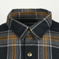 Carhartt Men's Black, Gray, Yellow Plaid Snap Front Sherpa-Lined L/S Jacket