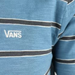 Vans Men's Captain Blue Black Striped Endless S/S T-Shirt (S03) 12 Vans Men's Captain Blue Black Striped Endless S/S T-Shirt (S03)