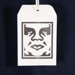 OBEY Men's Navy Red Purple Full Zip L/S Polo Shirt (S12)