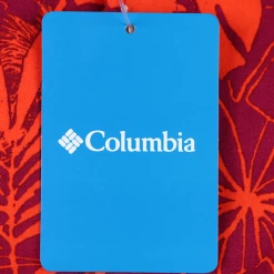 Columbia Men's Magenta Orange Palm Leaves Rapid Rivers S/S Woven Shirt (662)
