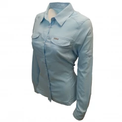 Columbia Women's Sky Blue Omni-Shade Silver Ridge Lite L/S Shirt 490