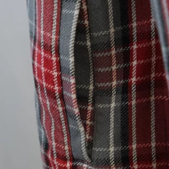 Spotted Clothing OBEY Men's Red Charcoal Plaid L/S Woven Shirt (S09) Medium