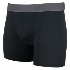 Mens Lucky Brand Men's Dark Grey Multicolor Waistband 4 Pack Boxer Briefs (S01)