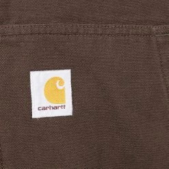 Carhartt Men's Dark Brown Full Swing Loose Fit Duck Fleece-Lined Jacket (S08) Mens