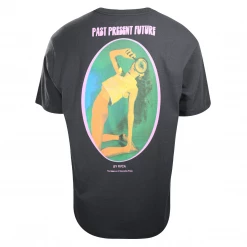 RVCA Men's Charcoal Green Hue Past Present Future Relaxed Fit S/S T-Shirt (S32)