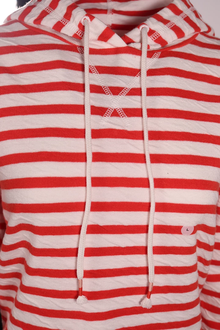 Eddie Bauer Women's Flame Safari Duofold Striped Pullover Hoodie (S05B) 5 Eddie Bauer Women's Flame Safari Duofold Striped Pullover Hoodie (S05B)