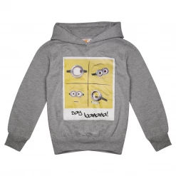 Despicable Me Kid's Heather Grey Say Banana L/S Pullover Hoodie Hoodies & Sweatshirts