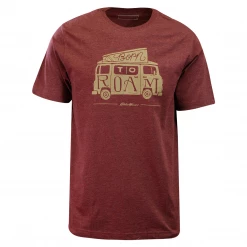 Eddie Bauer Men's 2 Pack Maroon Graphic & Dark Grey Crew S/S T-Shirt (S03) Mens