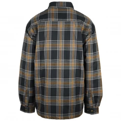Carhartt Men's Black, Gray, Yellow Plaid Snap Front Sherpa-Lined L/S Jacket