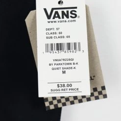 VANS Boy's Grey Black Two Tone Parktown Quiet Shade S/S Woven Shirt
