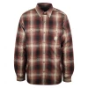 Mens Carhartt Men's Maroon, Black, Gray Plaid Snap Front Sherpa-Lined L/S Jacket 2 Mens Carhartt Men's Maroon, Black, Gray Plaid Snap Front Sherpa-Lined L/S Jacket