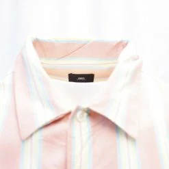 OBEY Men's Coral York Vertical Striped S/S Woven S02