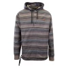 O'Neill Men's Grey Blue Striped Light Weight Viewpoint Henley Hoodie (S02)