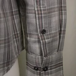 PrAna Men's Light Grey Maroon Plaid L/S Woven Shirt (S52) 11 PrAna Men's Light Grey Maroon Plaid L/S Woven Shirt (S52)