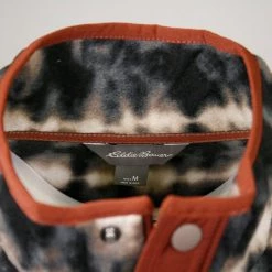 Eddie Bauer Men's Black Chutes Snap Mock Neck L/S Sweater (Retail $100) Mens