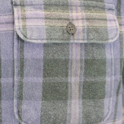 Quiksilver Men's Green Lilac L/S Flannel Shirt (S01)