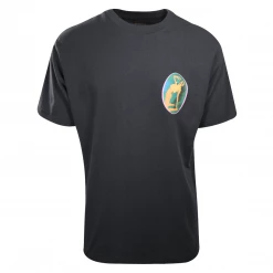 RVCA Men's Charcoal Green Hue Past Present Future Relaxed Fit S/S T-Shirt (S32)